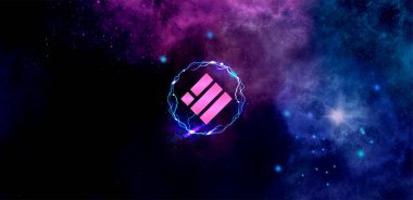 BUSD banner. BUSD coin cryptocurrency concept banner background.