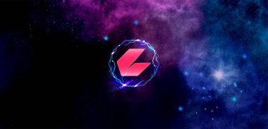 Ceek bayrağı. Ceek sikkesi kripto para kavramı pankart arkaplanı.