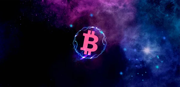 Bitcoin Btc Banner Btc Coin Kryptowährungskonzept Banner Hintergrund — Stockfoto