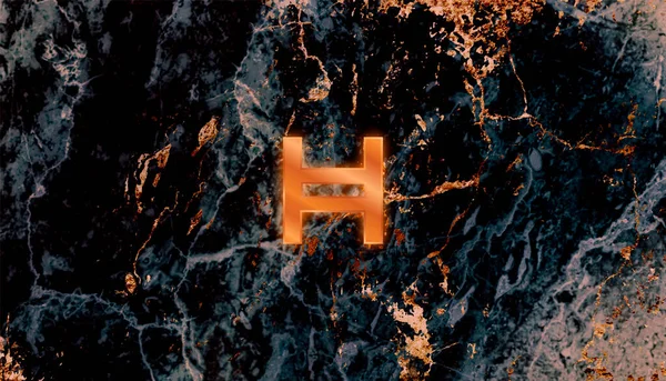 Hedera Hashgraph Hbar Cryptocurrency Symbol Abstract Background — 스톡 사진