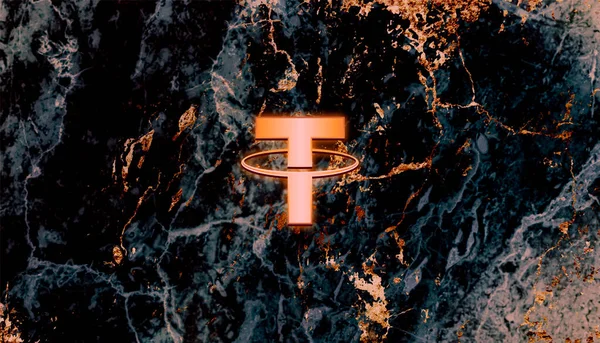 ตอล Tether Tether บนพ นหล — ภาพถ่ายสต็อก