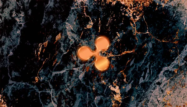 Dalgalı şifreli para birimi. Soyut arkaplanda dalgalanma (xrp)