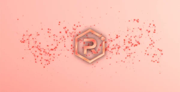 Radium Coin Symbol Crypto Currency Themed Background Design — 图库照片