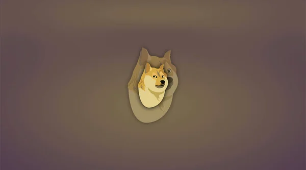 Dogecoin Doge Bayrağı Doge Para Kripto Para Kavramı Pankart Arkaplanı — Stok fotoğraf