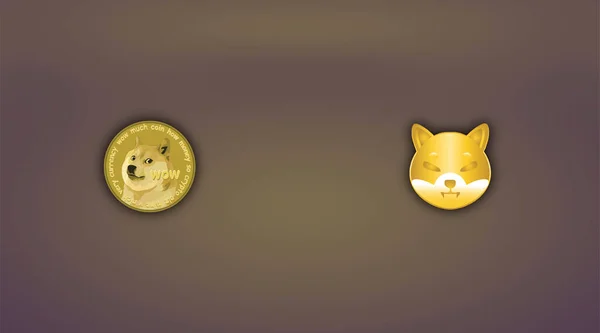Shiba Inu Dogecoin Shiba Inu Kryptowährung Dogecoin Kryptowährung Meme Münzen — Stockfoto