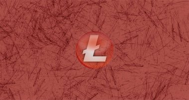 Çakmak para (LTC) kripto para birimi. Soyut arkaplanda bozuk para