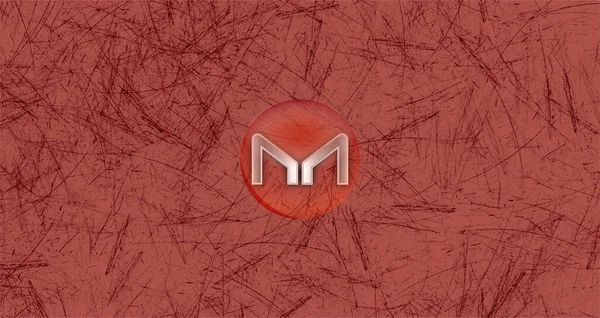 Maker Kryptowährung Münzsymbol Blockchain Technologie — Stockfoto