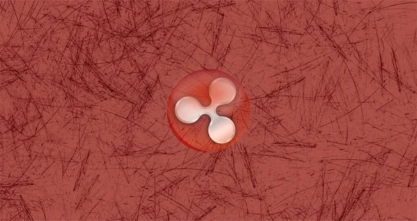 Dalgalı şifreli para birimi. Soyut arkaplanda dalgalanma (xrp)