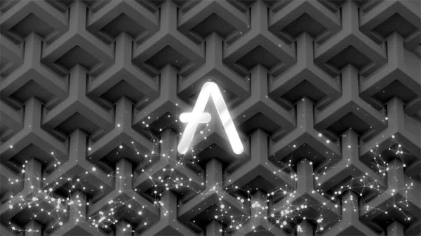 Aave Chain暗号通貨を回避するブロックチェーン技術 — ストック写真