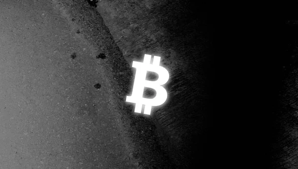 Баннер Bitcoin Btc Концептуальный Фон Баннера Btc — стоковое фото