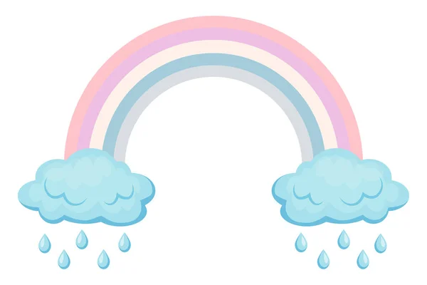 Leuke Illustratie Met Regenboog Wolken Een Regenboog Vanaf Wolken — Stockfoto