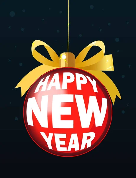 Karanlık Arkaplanda Kırmızı Noel Balosu. Mutlu yıllar mesajı..