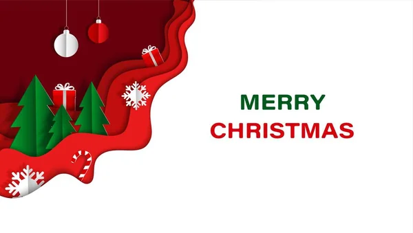 Boldog Karácsonyi Illusztrációt Luc Hópihe Karácsonyi Játék Piros Papíralapon Digitális — Stock Vector