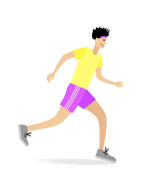 Man Running Illustration Isolated White Background — Stock Vector