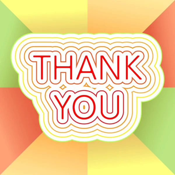 Thank you lettering text in retro style. Isolated on a white background. Vector Illustration