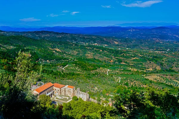 Mystras Moreloponnese Yunanistan Panoramik Manzarası — Stok fotoğraf