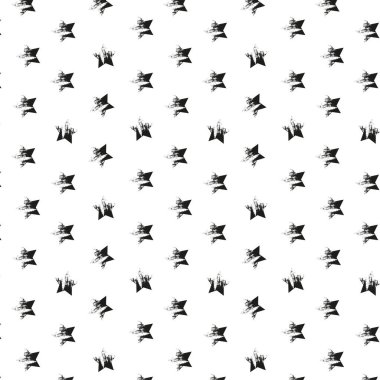 Siyah yıldızlı beyaz arka plan. Silinmenin etkisi..