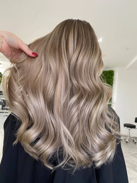 Dyed Hair Beauty Salon Beautiful Hair Coloring — Stockfoto