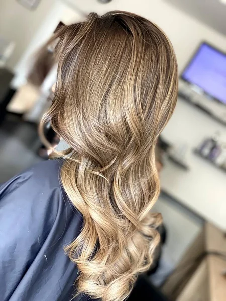 Beautiful Hair Dyed Hair Beauty Salon Beautiful Hair Coloring — Stock Photo, Image
