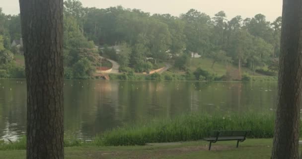 Ondas Zen Tranquilas Lago Calmo — Vídeo de Stock