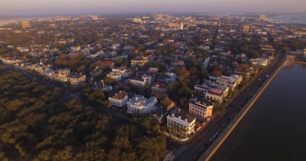 Letecká Perspektiva Centra Charlestonu — Stock video