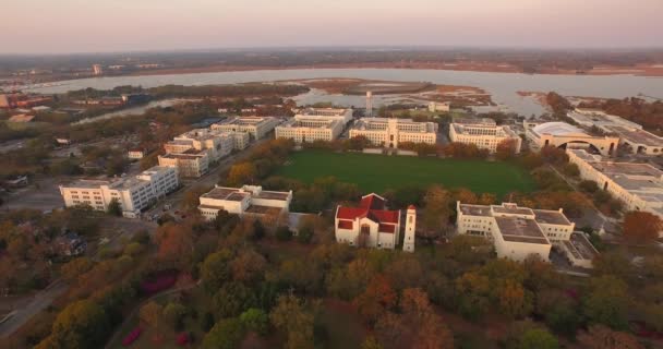 Vista Aérea Faculdade Militar Cidadela Centro Charleston — Vídeo de Stock