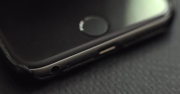 Smartphone Headphone Jack Macro — Stock Video