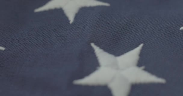Amerykańska Flaga Czerwono Białymi Paskami Polem Niebieskim Gwiazdami Dla Stanów — Wideo stockowe