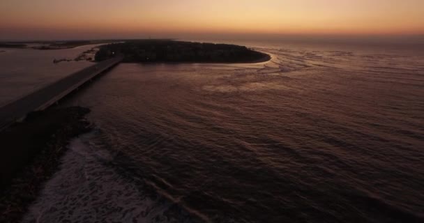 Ondas Oceânicas Praia Ilha Nascer Sol — Vídeo de Stock