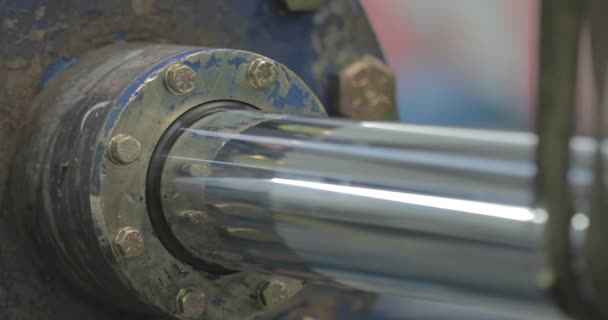 Essai Cylindre Hydraulique Dans Atelier Hydraulique — Video