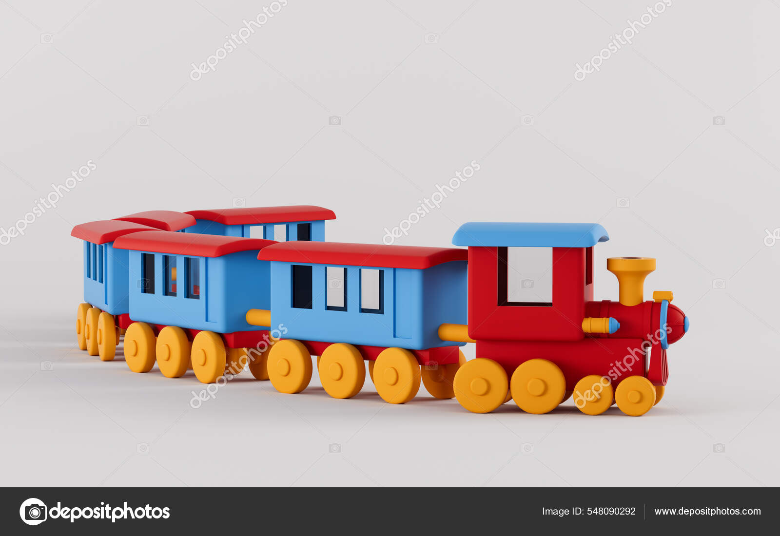 Train White Background Rendering Computer Digital Drawing — Stock