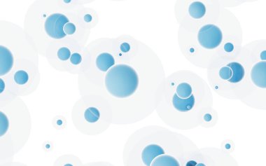 Beyaz arka planı ve üç boyutlu görüntüsü olan bir sürü hücre. Bilgisayar dijital çizimi.