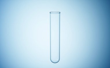 Laboratuvarda test tüpleri, 3 boyutlu görüntüleme. Bilgisayar dijital çizimi.