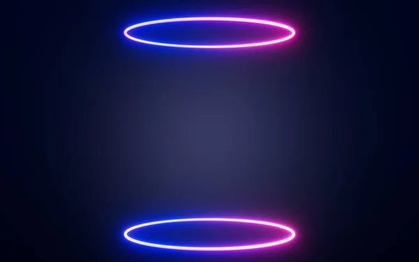 Leuchtende Leuchtlinien Mit Dunklem Hintergrund Rendering Digitale Computerzeichnung — Stockfoto
