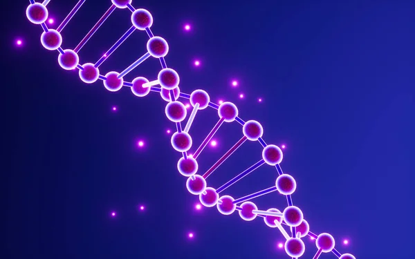 Glowing Dna Particles Rendering Computer Digital Drawing — Stock Photo, Image
