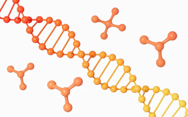 Dna White Background Rendering Computer Digital Drawing — Stock Photo, Image