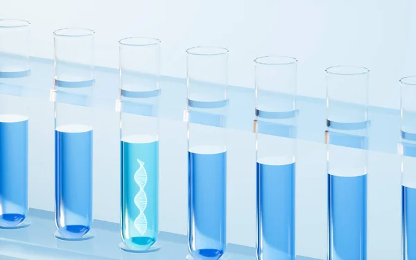 Dna Reagenzglas Rendering Digitale Computerzeichnung — Stockfoto