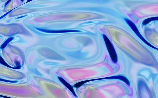 Blauwe Stromende Vloeistof Weergave Digitale Computertekening — Stockfoto