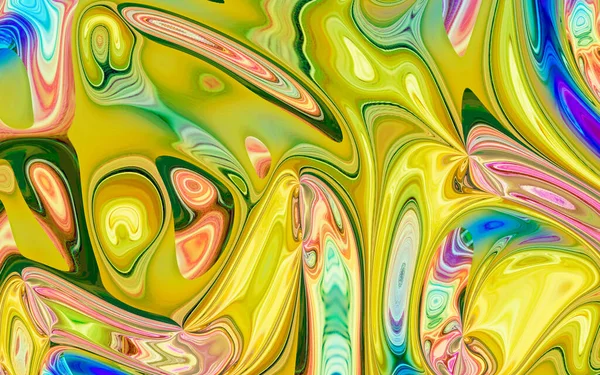 Soyut akış sıvısı, 3 boyutlu görüntüleme. Bilgisayar dijital çizimi.