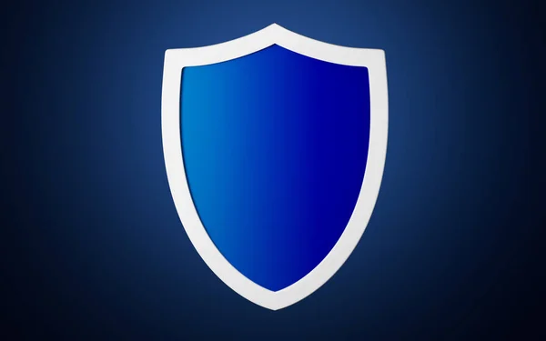 Glowing Shield Blue Background Rendering Computer Digital Drawing — Stock Photo, Image