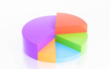 Business statistics chart, 3d rendering. Computer digital drawing.