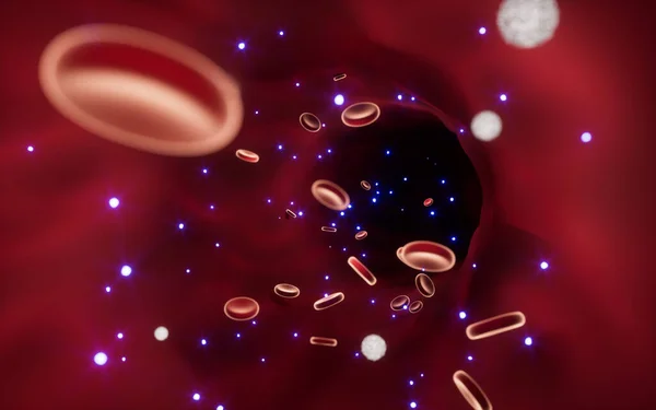 Наркотики Клетки Кровеносных Сосудах Рендеринг Цифровой Рисунок — стоковое фото