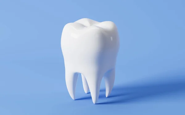 Whitening Tooth Tooth Health Blue Background Rendering Computer Digital Drawing — 스톡 사진