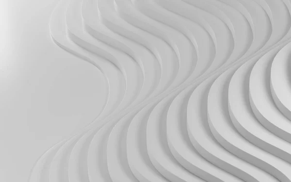 White Abstract Curves Architecture Rendering Computer Digital Drawing — ストック写真