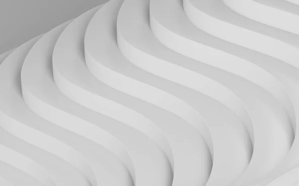 White Abstract Curves Architecture Rendering Computer Digital Drawing — Zdjęcie stockowe