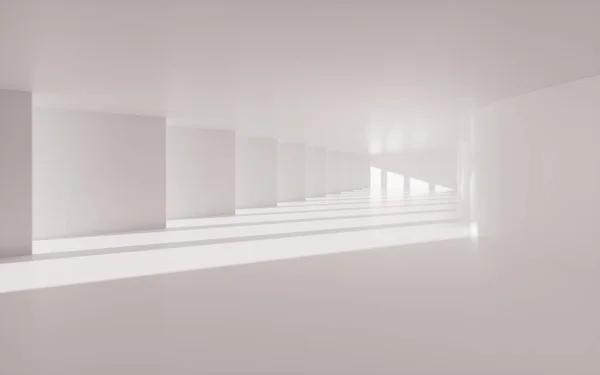 White Empty Architecture Rendering Computer Digital Drawing — Photo