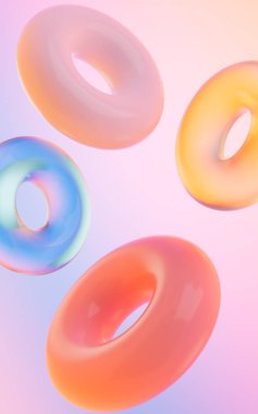 Soyut eğriler ve geometrik figür, üç boyutlu görüntüleme. Bilgisayar dijital çizimi.