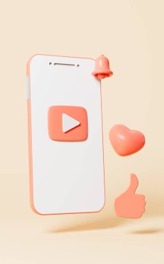 Cep telefonuyla canlı yayın ve 3D görüntüleme. Bilgisayar dijital çizimi.