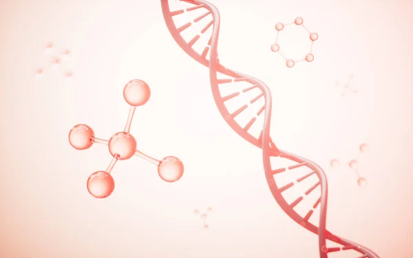 Dna Moleküler Yapı Biyoteknoloji Konsepti Görüntüleme Bilgisayar Dijital Çizimi — Stok fotoğraf