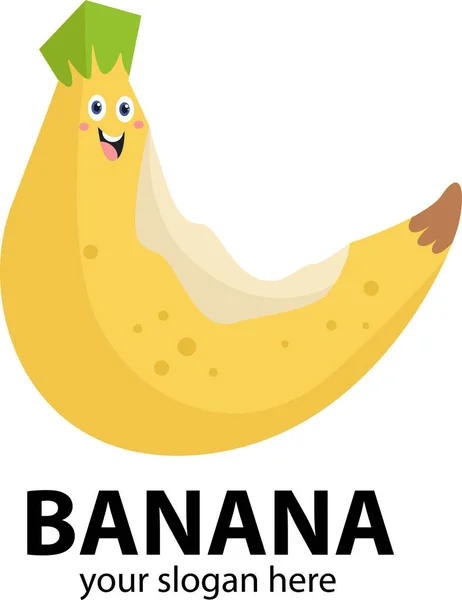 Modelo Abstrato Logotipo Chip Banana —  Vetores de Stock